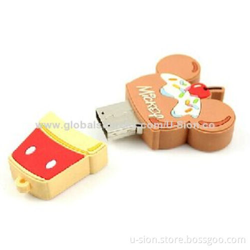 Silicone USB Stick in Ice Cream Shape, Supports Plug-and-play Function, OEM/ODM Orders are WelcomeNew